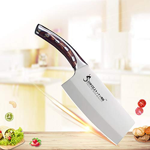 Asiatische Messer Küchengeräte 4cr14mov Küchenmesser aus Edelstahl 7 Zoll hackendes Küchenmesser Harzfasergriff Spalter, der Zubehör kocht