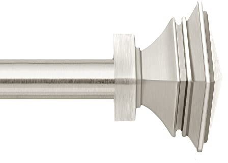 Deco Window Adjustable Square Curtain rod (Satin Silver, 91 cm to 168 cm)