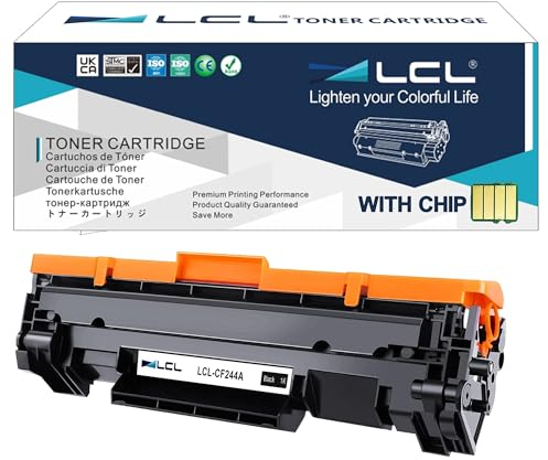 LCL Kompatibel Tonerkartusche 44A 244A 248A CF244A (1Stück Schwarz) Ersatz für HP LaserJet Pro M15a M15w M16a M16w MFP M28w MFP M28a MFP M29a MFP M29w M17a M17w MFP M30a MFP M30w