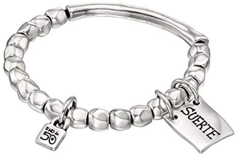 UNO de 50 Pulsera De Aleación De Metales Bañado En Plata De Ley