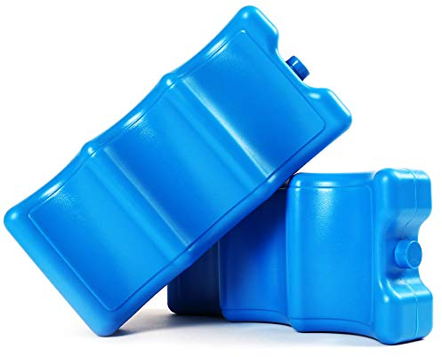 LotFancy 2PCS Contoured Freezer Packs for Breastmilk Bottle Storage, Lunch Box, Insulated Bags, Long Lasting Reusable Cool Packs for Beer Cans Soda, Camping Beach Picnic
