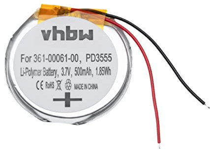 vhbw batteria compatibile con Garmin Tactix, Quatix 6x Solar, Tactix Bravo smartwatch orologio bracciale fitness (500mAh, 3,7V, Li-Poly)