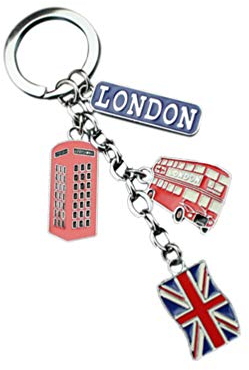 VALICLUD Schlüsselring London Bus Telefonzelle Union Jack Schlüsselanhänger Reise Britischen Souvenir Schlüsselhalter Geschenk Auto Schlüssel Tasche Charms