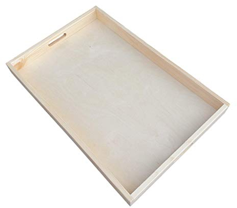 Wooden Serving Extra Large Tray in Two Types 60 cm x 40 cm x 5.5 or 6 cm - Trays are not painted
