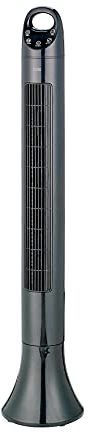 Cilio Turmventilator PILLAR, besonders leise, 90° Oszillationsfunktion, 3 Geschwindigkeitsfunktionen, 50W, 3 Ventilationsfunktionen, Aroma Box, Fernbedienung