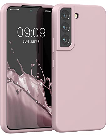 kwmobile Cover per Samsung Galaxy S22 Custodia - Back Case per Smartphone in Silicone TPU - Protezione Gommata - rosa antico matt