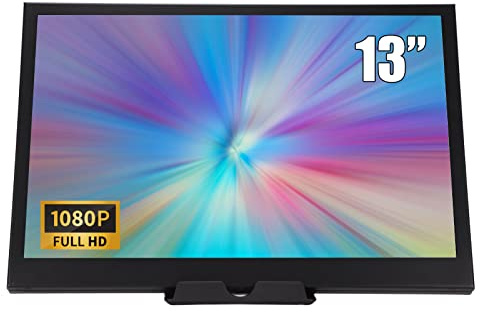 Bewinner Portable USB C Monitor for Mobile Phones, 13inch IPS HD 1440x900 Screen Display with Stand, Computer Gaming Monitor for Laptop Xbox PS4