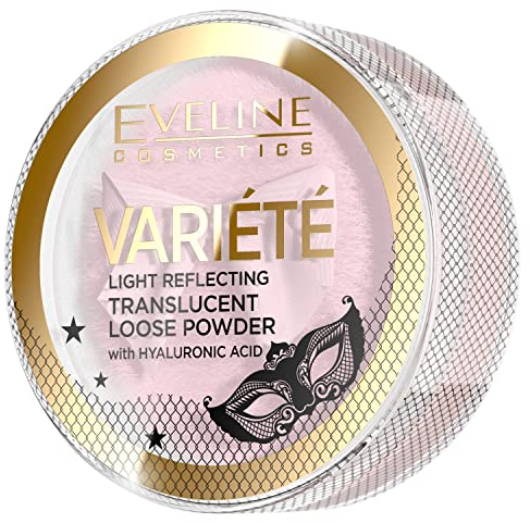 Eveline Cosmetics - Mineralisches Loses Puder Transparent mit Hyaluronsäure Variete - Finishing Powder Mineral Puder, Soft-Focus-Effekt, Vegan-Freundlich, Face Powder, Powde