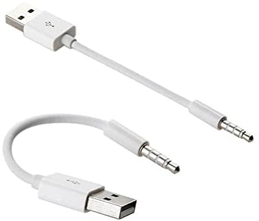 Mr. Gadget's Solutions USB Data Charger Sync Cable to 3.5mm Audio Jack Cord for iPod Shuffle 1st Gen, 2nd GEN