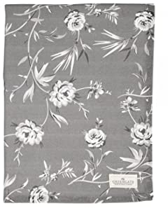 GreenGate - Tischdecke, Decke - Aslaug - Baumwolle - Farbe: Dark Grey - 150 x 150 cm