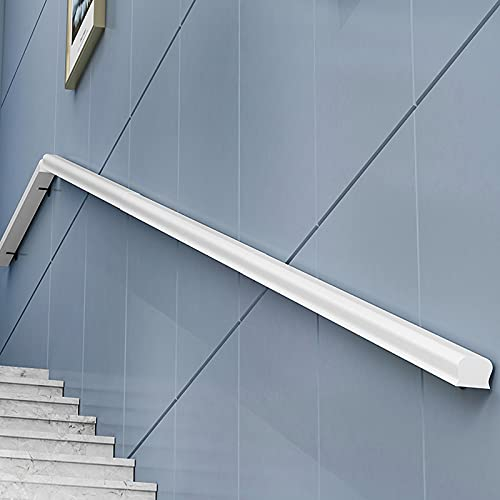 ZAKSEM Handlauf Wandhandlauf aus Holz, rutschfestes Geländer für Treppen im Innen- und Außenbereich, Korridor-Stützstange, 5 cm Durchmesser/weiß (Size : 300cm)