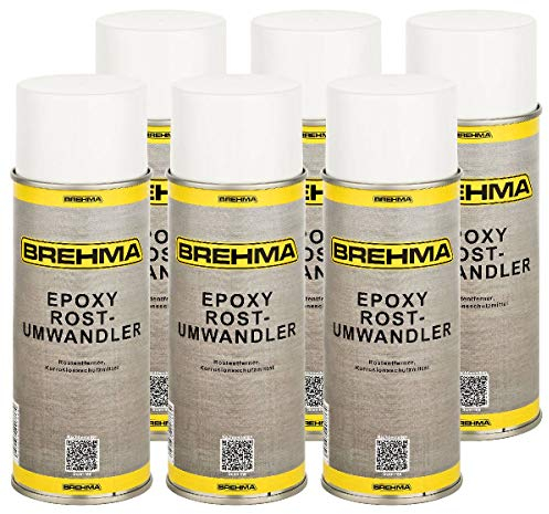 BREHMA 6xBrehma Epoxy Rostumwandler Spray 400ml Rostentferner Rostschutz Roststopp mit Griff