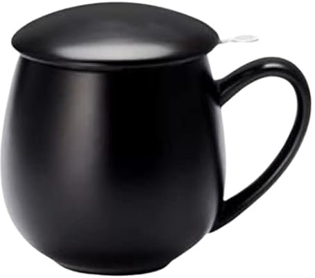 Cha Cult teemando® Kräuterteetasse Saara Porzellan, 3-teilig, mattschwarz 0,35 l