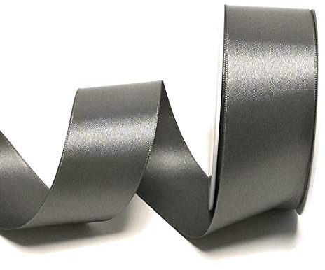 s.dekoda Satinband 25m x 40mm Dunkelgrau - Anthrazit Schleifenband Dekoband Satin