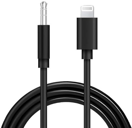 Apple MFi Zertifiziert Aux Kabel für iPhone 14, Lightning auf 3,5 mm Kopfhörerbuchse Adapter Stecker AUX Stereo Audiokabel Kompatibel mit iPhone 13 12 11 Pro Max XS XR X 8 7 (Schwarz)