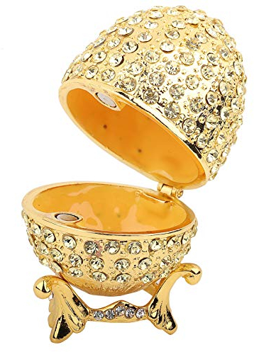 Wifehelper Emailliertes Osterei Im Vintage-Stil, Schmuck-Organizer, Schmuckkästchen, Dekoration, Kunsthandwerk, Fabergé-Sammler, Ei, Granatapfel-Schmuckkästchen