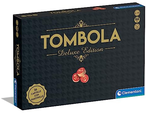 Clementoni - 16800 - Tombola Deluxe - Brettspiel, Gesellschaftsspiel für die ganze Familie, Bingo mit 36 Ordnern