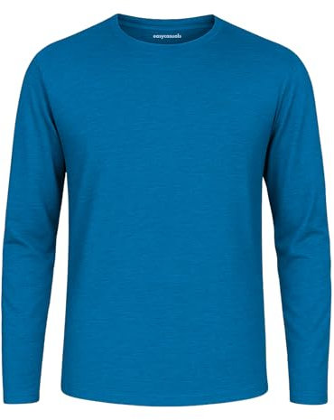 easy casuals Quick-Dry Athletic Long Sleeve T-Shirt: Moisture-Wicking, Stretchable - Lightweight & Durable Performance Wear (UK, Alpha, M, Regular, Regular, Royal Space dye)