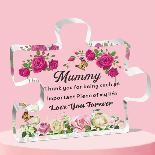 QMVMV Mummy Gifts from Son Daughter Acrylic Block Puzzle Mummy Gifts Birthday Christmas Thanksgiving for Mummym