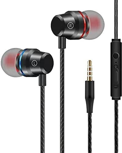 Auriculares con Cable, Auriculares In Ear con Microfono y Control de Volumen HiFi Estéreo Auriculare Compatibles con iPhone, Galaxy, Sony, Huawei, Xiaomi, MP3 y Todos los Deportivos, Cascos de 3,5 mm