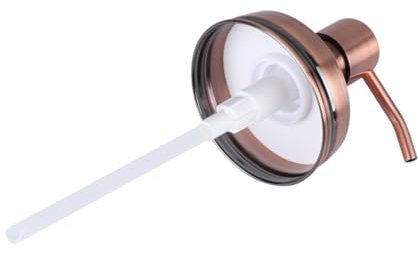 Zerodeko Mason Jar Glass Bottle Pump Dispenser Head Stainless Steel Lotion Soap Pump for Home Use Easy Press Type Compatible Bottles