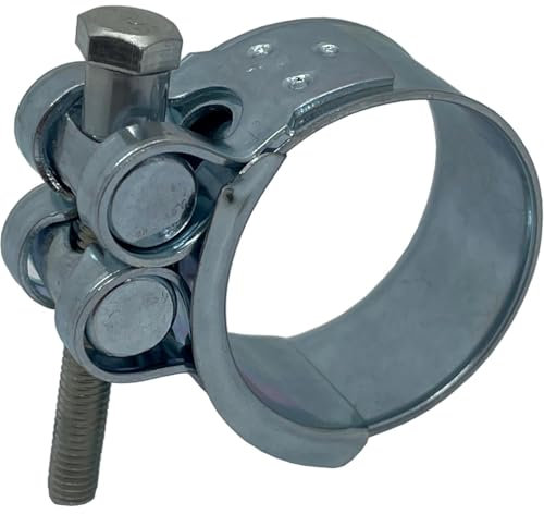 4x Lumonic Joint Bolt Clamp 56-59 mm Galvanised Exhaust Clamp for Construction Cars Trucks