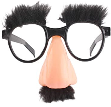 qiqiaollo 1 Stück lustige Verkleidungsbrille, große Nase, lustige Brille mit Augenbrauen/592