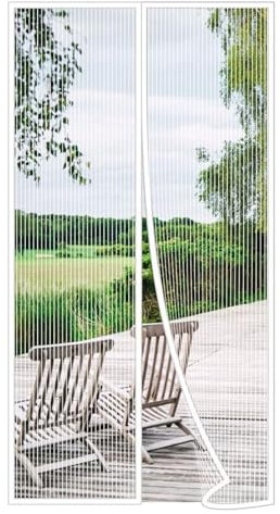 Calamita per zanzariera, protezione antizanzare, calamita per zanzariera, facile installazione adesiva, per tutte le finestre, bianco/125x260 cm
