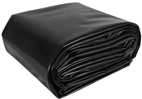 Teichfolie 0.12mm Schwarz Teichplane 1x2m 2x5m 4x4m 6x8m 10x10m, Große Fischteichfolie Wasserdicht Teichmembran Undurchlässige Folie für Fischteiche, Brunnen, Wassergarten (Size : 4mx4m(13.1ftx13.1ft