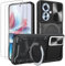 CONAPIKA Coque pour Oppo Reno 11 F/Reno11 F 5G+2 Pièces Verre Trempé, avec 360°degrés Support Rotatif Magnétique+Lentille Coulissante Couverture, Rigide PC et TPU Silicone Bumper Antichoc Housse, Noir