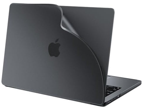 BlueSwan Case compatible with Macbook Pro 14 inch M4 M3 M2 M1 A3112 A3185 A3401 A2918 A2992 A2779 A2442, Released in 2021-2024, Matte Anti-fingerprint PP Protective Cover Shell, Frosted Black