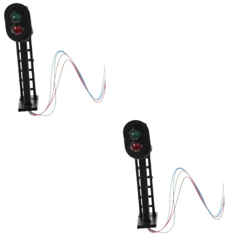 VICASKY 2stücke Miniatur Verkehrsampel Modell Künstliches Signalmodell Für Sandtisch Architektur Und Landschaftsgestaltung Aus Hochwertigem Für -szenen Und Tischdekoration