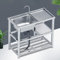 Lavandino Cucina In Acciaio Inossidabile Autoportante Lavelli Da Cucina Lavello Cucin In Acciaio Inox Autoportante Con Tavolo Da Lavoro E Rubinetto Per Giardino Patio All'aperto(90*45*80cm/35.4*17.7*3