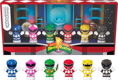 Little People Collector Power Rangers Special Edition Set for Adults & Fans 6 Characters in One Display Pack