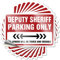 Lustige Autoaufkleber Deputy Sheriff Parking Only, lustige Aufkleber, 10 Stück, 8 x 12 cm