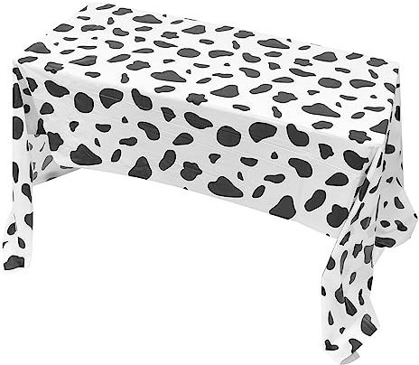 VICASKY 2 Sätze 2 STK Tischdecke mit Milchmuster Kuh-Party-Tischdecke Kuh Tischdecken Tischläufer zu Ostern einwegtischdecken einmaltischdecke Bedruckte Tischdecke Partyzubehör Polyethylen