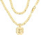 AMAR OPRAVA Goldkette Herren 585, Kette Herren 925/585 - Königskette 60 cm- Herren Schmuck, goldene Herrenkette mit Medaillon - Geschenk Freund, Herren Geschenke Geburtstag - Halskette Herren