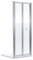 Ruwa 4mm Toughened Safety Glass Bi-Fold Shower Door - 1900 x 700mm - Chrome - Balterley