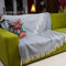 PinkZebra Sehr Warme Sehr Dicke 500 g/m² Merinowolle Decke ca. 160 x 200 cm, aus 100% natürliche Neuseeland Wolle, Kuscheldecke, Tagesdecke, Wohndecke, Couchdecke, Sofa-Decke mit Fransen, Grau