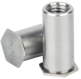 50/100 pcs M4 M5 Lunghezza 4-40mm In Acciaio Inox A Testa Esagonale Foro Cieco Pressione Rivettatura Colonna Rivettatura Dado Dado(11mm,M4 (100PCS))