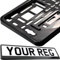 UK Car Fixing Kit - 2X Number Plates Holder Surround / 2X Number Plate License Plates Frame - Front, Rear & Pair UK Registration Accessories For Cars, Vans & Reg Trailers