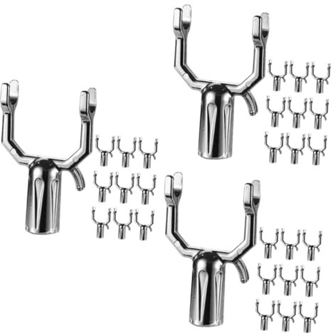 BESPORTBLE 3 Sätze Stützstange Planzständer Unterstützung Für Baumstützen Baumriemen Zum Abstecken Baumstützen Für Schiefen Baum Baumstützgabel Aus Metall Schmiedeeisen Silver 10 Stück * 3