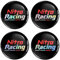 SkinoEu 4 x 70mm 3D Gel Aufkleber für Nabenkappen Radnabendeckel Radnabendeckel Radaufkleber Decals für Kappen Fahrzeug Auto Tuning Emblem Hologramm Nitro Racing A 5070