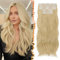 BARSDAR Clip in Haarverlängerungen Blond, 50cm Wellige Clip in Extensions für Frauen 5PCs Natürliches Haarextension Synthetisches Hair Extensions Haarteil - Beige Blond Gemischt