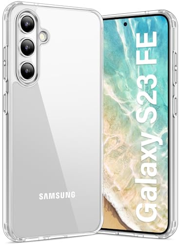 Vakoo Hülle für Samsung Galaxy S23 FE - Anti‑Vergilbung, Stoßfest, Kratzfest Durchsichtige Schutzhülle - Transparent