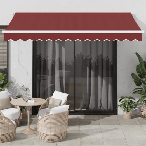 Tenda da sole retrattile con struttura in alluminio e tessuto resistente ai raggi UV per patio terrazza balcone o uso commerciale esterno