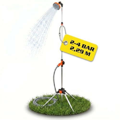 Hecht Mobile Gartendusche 1,72-2,29 m für Pool Garten Camping