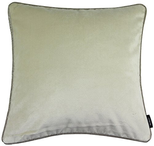 McAlister Textiles Matter Samt | Sofakissen mit Füllung in Champagner Gold | 50 x 50cm | erhältlich in 25 Farben | griffester Samt edel paspeliert | pralles Samtkissen