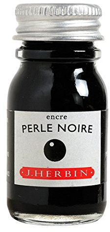 Three Bottles Herbin Ink for Fountain Pen 3 x 10 ml Perle Noire