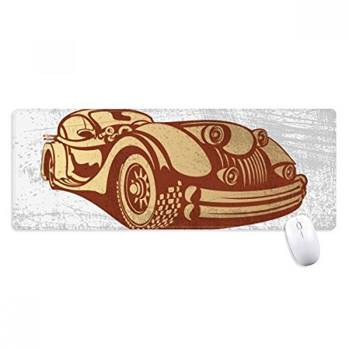 Tapis de Souris antidérapant Motif Voitures Classiques Rouge brunâtre